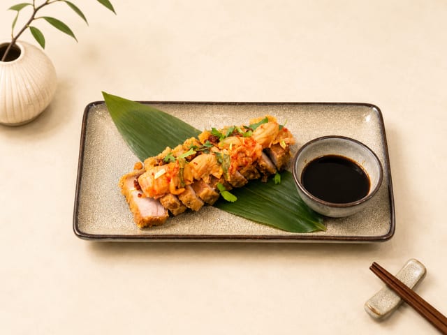 Kimchi-Kissed Crispy Pork.