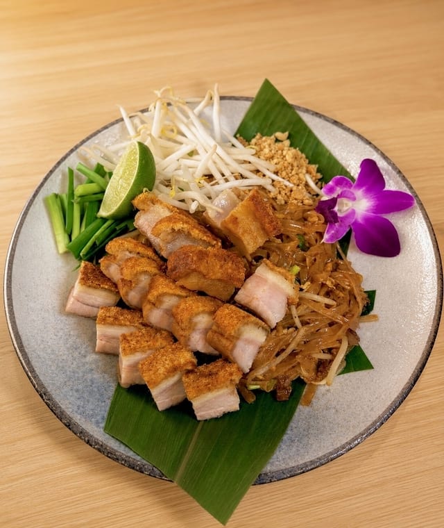 Elephant Jump Crispy Pork Pad Thai.